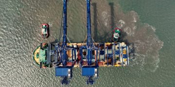 Économie-Gabon/Owendo Container Terminal : Sept portiques de dernières générations pour les opérations portuaires à quai.