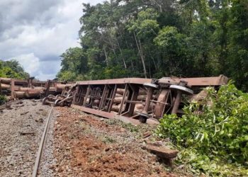 Economie/Gabon : SETRAG : Déraillement du train de marchandises N°4460