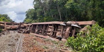 Economie/Gabon : SETRAG : Déraillement du train de marchandises N°4460