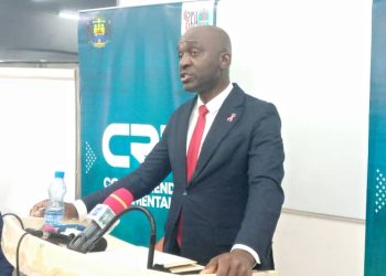 L'honorable Godefroy Foumboula lors de sa conférence de presse 