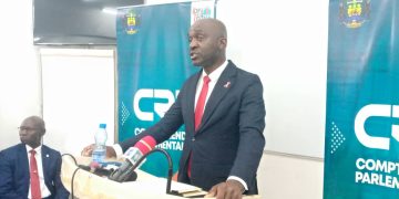 L'honorable Godefroy Foumboula lors de sa conférence de presse