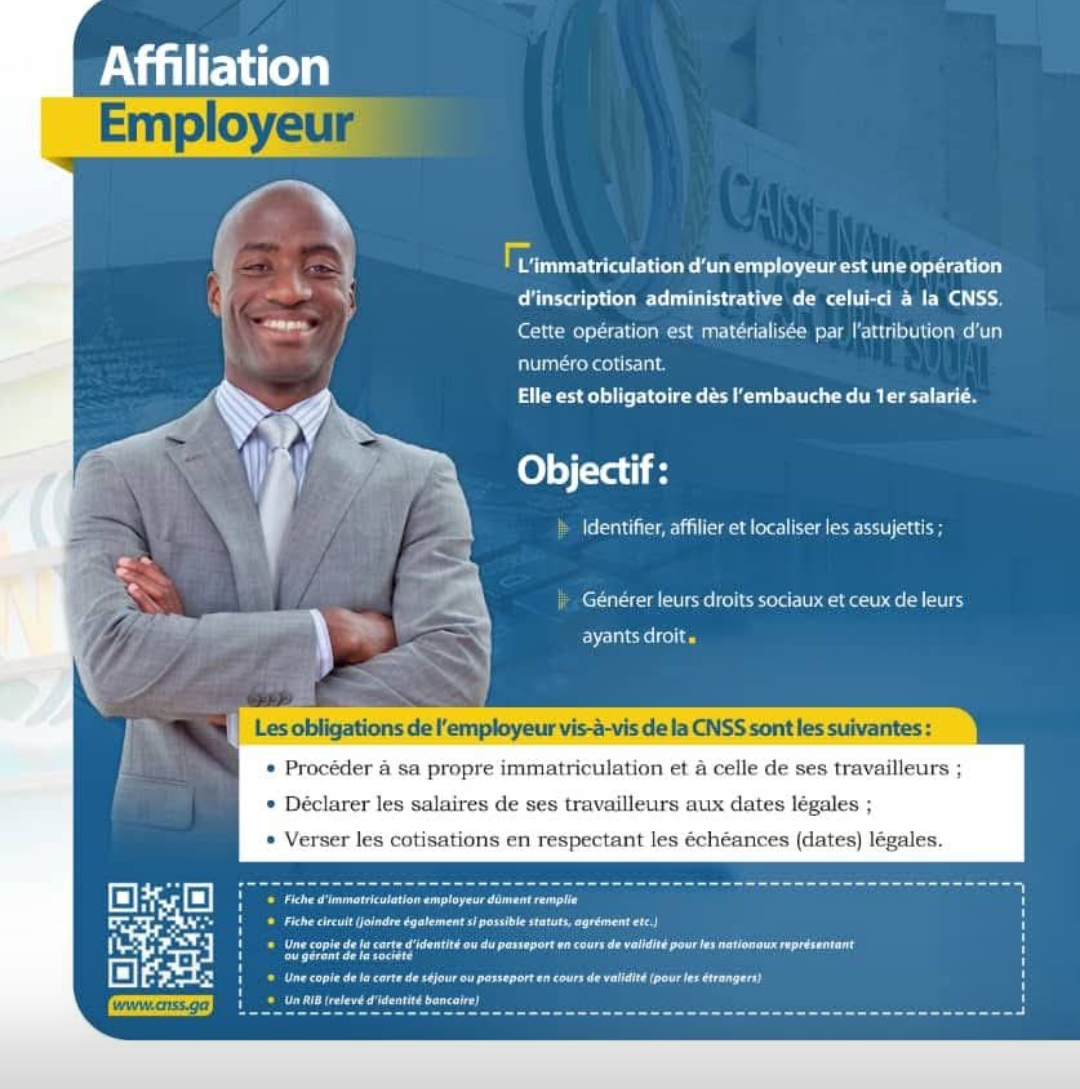 Société-Gabon/ Affiliation à la CNSS : Une obligation pour la sécurité sociale des employés.